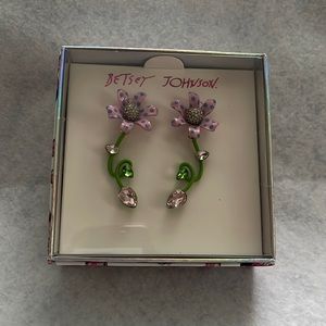 Pink Flower Earrings